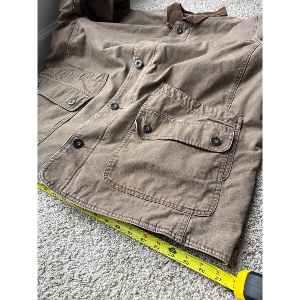 Vintage Orvis Barn Jacket Field Brown Canvas lined Corduroy Collar Gorpcore XXL - Picture 13 of 14